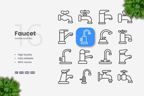 Faucet Icons: A Strategic Design Resource for Clear Communication and Consistent Branding