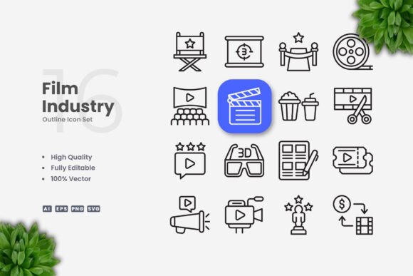 Film Industry Icons for Modern Visual Storytelling