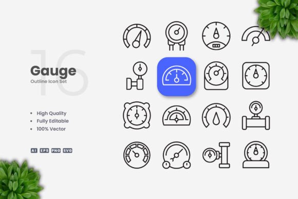 Gauge Icons: Simple and Clean Design for Modern Visual Communication