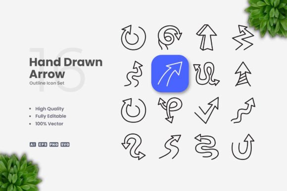 Hand Drawn Arrow Icons Bring a Natural Flow to Digital and Print Projects