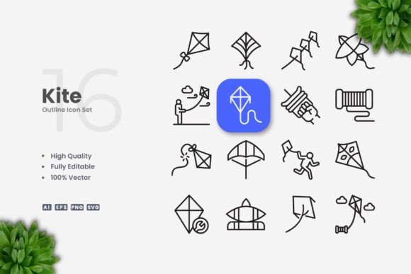 Kite Icons: Simple, Clean Vector Graphics for Professional Projects