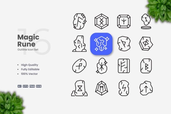 Magic Rune Icons: A Versatile Vector Icon Set for Modern Design Projects
