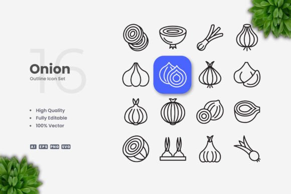 Onion Icons – Clean Vector Icons for Modern Design Projects
