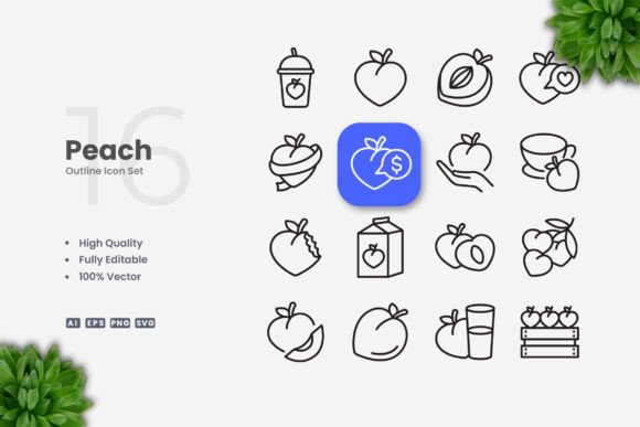 Peach Icons: Elevating Visual Communication with Clean Vector Icon Design