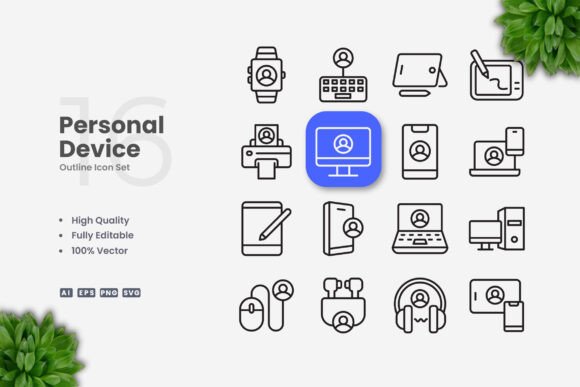 Personal Device Icons for Modern Design