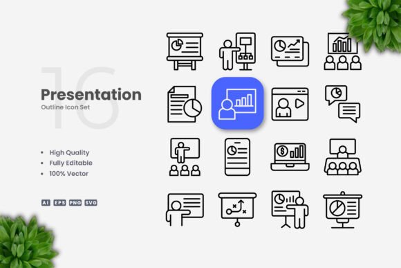 Presentation Icons: Simple and Clean Design for Every Project