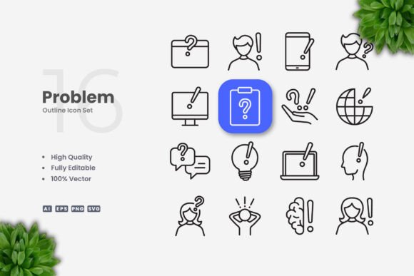 Problem Icons: Clean Design for Every Project