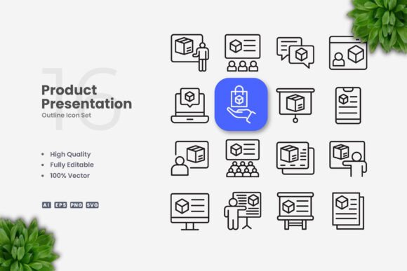 Product Presentation Icons for Clear Visual Communication