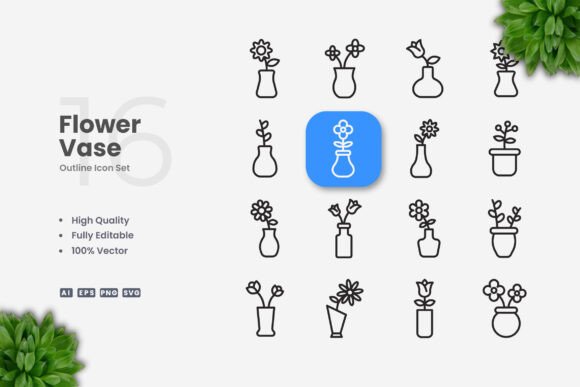 The Art and Utility of Flower Vase Icons in Modern Design