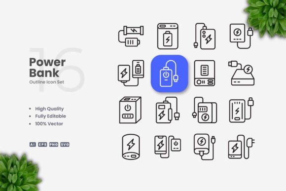 The Versatility of Power Bank Icons in Modern Design Workflows